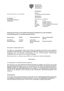Приглашение в Bergische Universität Wuppertal, Германия Приглашение в Bergische Universität Wuppertal, Германия