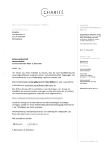Приглашение в Charité Universität, Германия Приглашение в Charité Universität, Германия