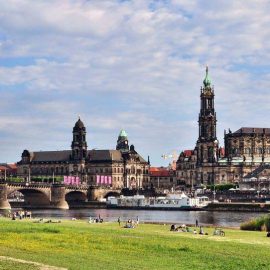 Курсы немецкого языка в Дрездене 9781304 – panorama of dresden from river bank of elba